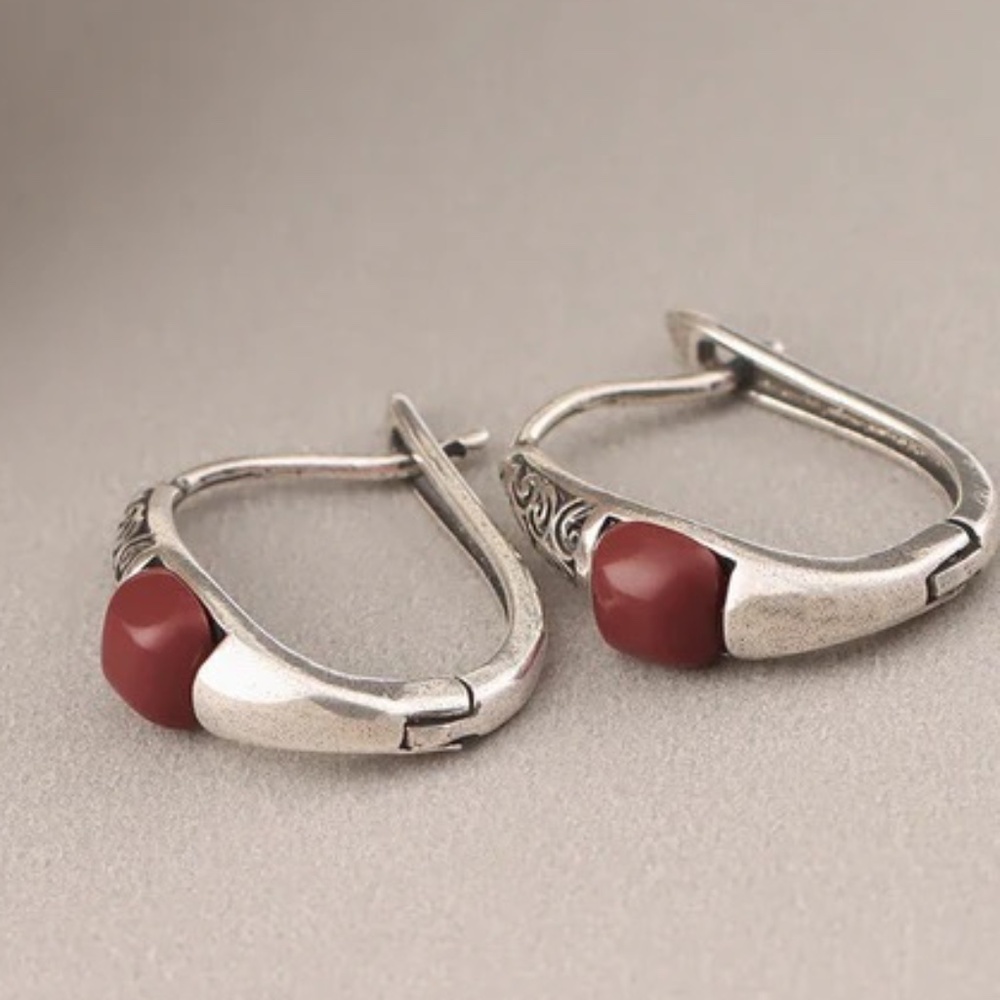 Silver plated earrings NWOT